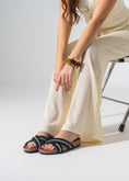 Load image into Gallery viewer, Starlight Criss-Cross Slipper - BLACK
