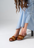 Load image into Gallery viewer, Tassel Trim Sliders - CAMEL