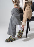 Load image into Gallery viewer, Boho Geometric Clogs - DARK GREEN