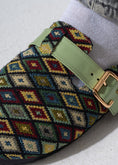 Load image into Gallery viewer, Boho Geometric Clogs - DARK GREEN