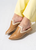 Load image into Gallery viewer, Textured Slip-on Mules - CAFE