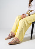 Load image into Gallery viewer, Mixed-Finish Pointed Mules - BEIGE