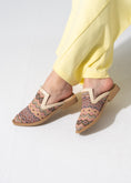 Load image into Gallery viewer, Mixed-Finish Pointed Mules - BEIGE