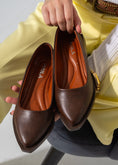 Load image into Gallery viewer, Sleek Pointed-Toe Flats - BROWN