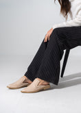 Load image into Gallery viewer, V-Cut Textured Flat Mules - BEIGE