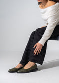 Load image into Gallery viewer, Sleek Pointed-Toe Flats - OLIVE