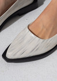 Load image into Gallery viewer, Snakeskin Pointed Flats - WHITE