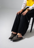 Load image into Gallery viewer, Artisanal Pointed Mules - BLACK