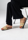Load image into Gallery viewer, Tapestry Metallic Slides - YELLOW