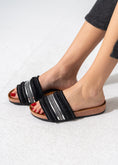 Load image into Gallery viewer, Tassel Trim Sliders - BLACK