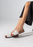 Load image into Gallery viewer, Boho Fringe Slides - WHITE