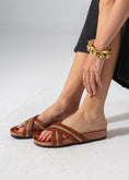 Load image into Gallery viewer, Starlight Criss-Cross Slipper - CAMEL