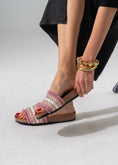 Load image into Gallery viewer, Boho Fringe Slides - PINK