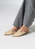 Load image into Gallery viewer, Pointed-Toe Herringbone Weave Mules - BEIGE