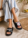Load image into Gallery viewer, Cute Spotted Deer Comfort Slides - black