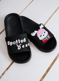 Load image into Gallery viewer, Spotted Deer Cartoon Slide - black