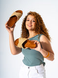 Load image into Gallery viewer, Artisan Raffia-Style Slides - BEIGE