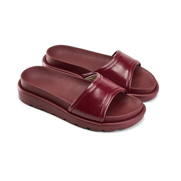 Wide Strap Slipper - Marron