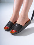Load image into Gallery viewer, Chic Scaled Open-Toe Mules - BLACK