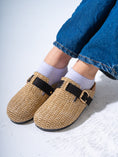 Load image into Gallery viewer, Boho Woven Slip-On Clogs - BLACK