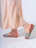 Load image into Gallery viewer, Vintage-Style Tapestry Slide - BABY BLUE