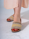 Load image into Gallery viewer, Beaded Ethnic Fabric Slipper - BEIGE