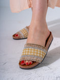 Load image into Gallery viewer, Beaded Ethnic Fabric Slipper - BEIGE