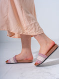 Load image into Gallery viewer, Beaded Ethnic Fabric Slipper - PINK