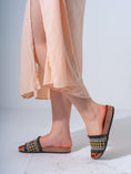 Load image into Gallery viewer, Beaded Ethnic Fabric Slipper - YELLOW