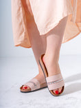 Load image into Gallery viewer, Metallic Detail Textured Slides - PINK