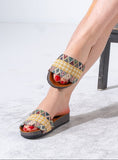Load image into Gallery viewer, Tribal Motif Comfort Slippers - YELLOW
