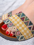 Load image into Gallery viewer, Tribal Motif Comfort Slippers - YELLOW