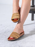 Load image into Gallery viewer, Ethno-Chic Textured Slippers - BROWN
