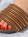 Load image into Gallery viewer, Artisan Woven Multi-Strap Slides - CAMEL