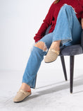Load image into Gallery viewer, Woven Raffia Buckle Clogs - BEIGE