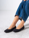 Load image into Gallery viewer, Teddy Sherpa Ballerina Flats - BLACK