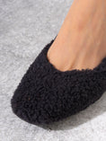 Load image into Gallery viewer, Teddy Sherpa Ballerina Flats - BLACK