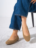 Load image into Gallery viewer, Teddy Sherpa Ballerina Flats - CAFE