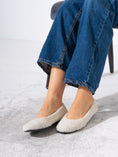 Load image into Gallery viewer, Teddy Sherpa Ballerina Flats - WHITE