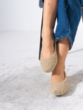 Load image into Gallery viewer, Teddy Sherpa Ballerina Flats - BEIGE
