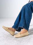 Load image into Gallery viewer, Textured Jacquard Detail Flat- BEIGE