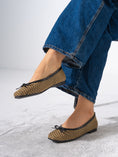 Load image into Gallery viewer, Square-Toe Embroidered Flat - BLACK