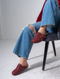 Load image into Gallery viewer, Snake-Embossed Buckle Clogs - MARRON