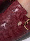 Load image into Gallery viewer, Snake-Embossed Buckle Clogs - MARRON