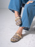 Load image into Gallery viewer, Geometric Pattern Woven Clogs - BEIGE
