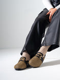 Load image into Gallery viewer, Chevron Woven Horsebit Clogs - BLACK