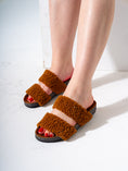 Load image into Gallery viewer, Fluffy Open-Toe Platform Slipper - CAMEL