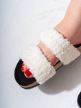 Load image into Gallery viewer, Fluffy Open-Toe Platform Slipper - WHITE