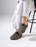 Load image into Gallery viewer, Woven Raffia Buckle Clogs - BLACK