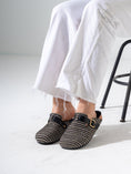 Load image into Gallery viewer, Woven Raffia Buckle Clogs - BLACK